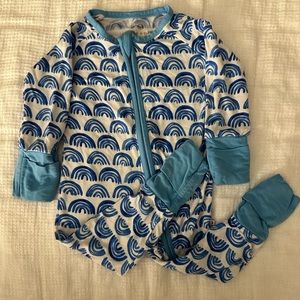 Little Sleepies Zippy, 0-3m, Blue Rainbow